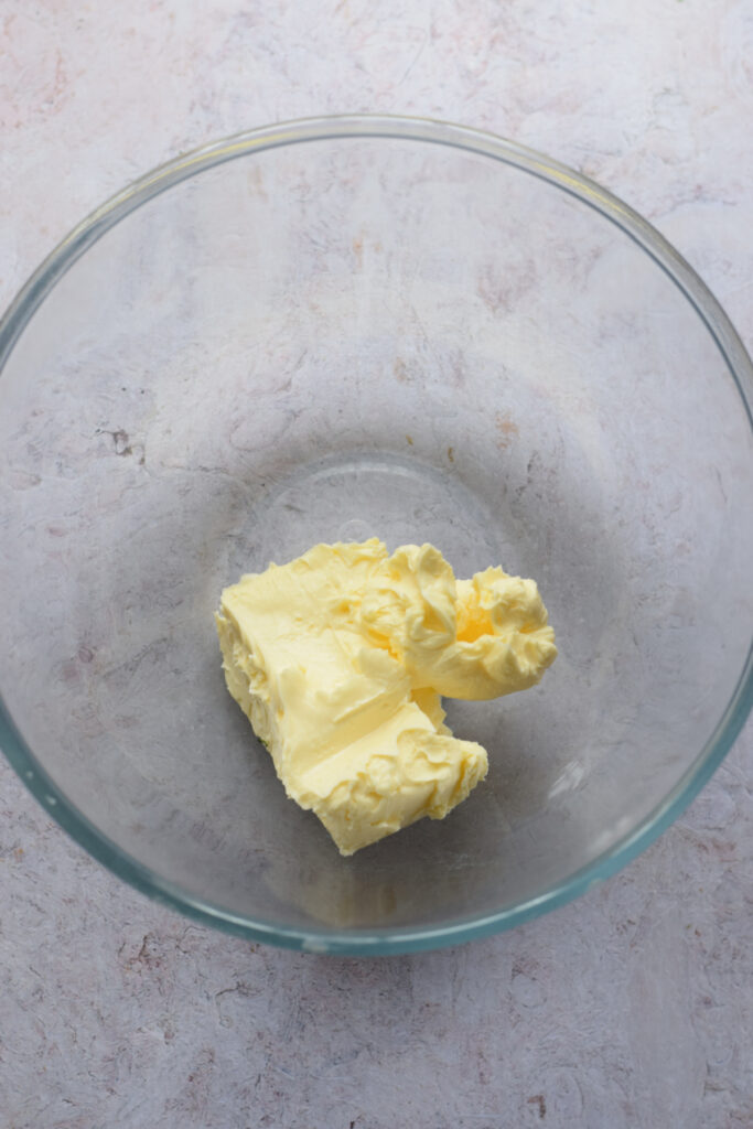 Butter in a glass bowl