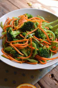 close up of the Citrus & Ginger Veggie Stir Fry
