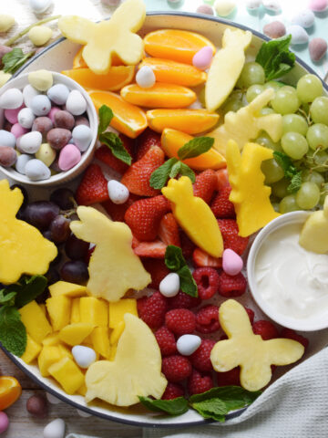 Easter fruit platter.