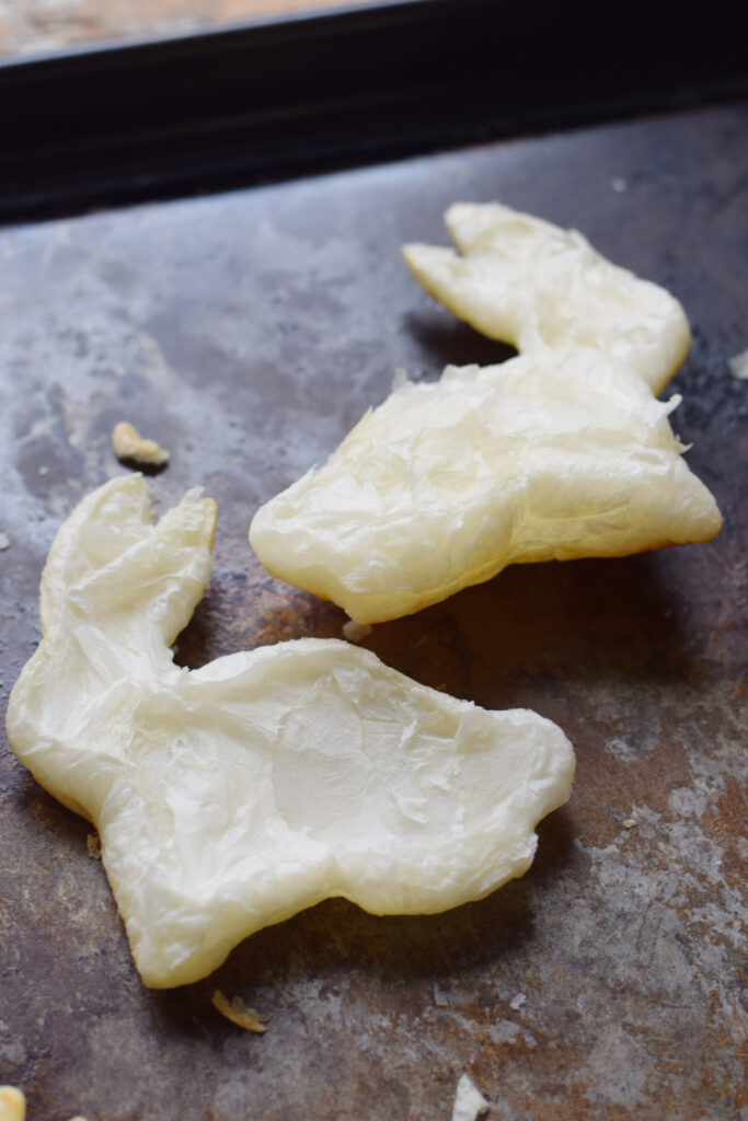 Puff pastry in two parts.