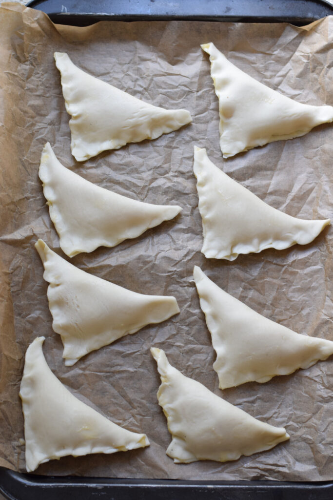 Ready to bake lemon turnovers.