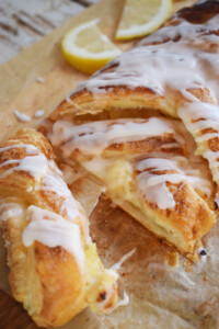 freshly baked lemon cream cheese danish