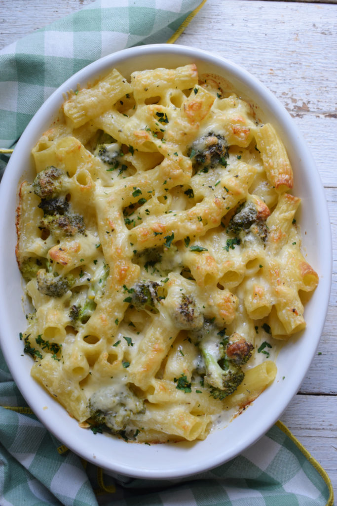Freshly baked Penne Pasta and Broccoli