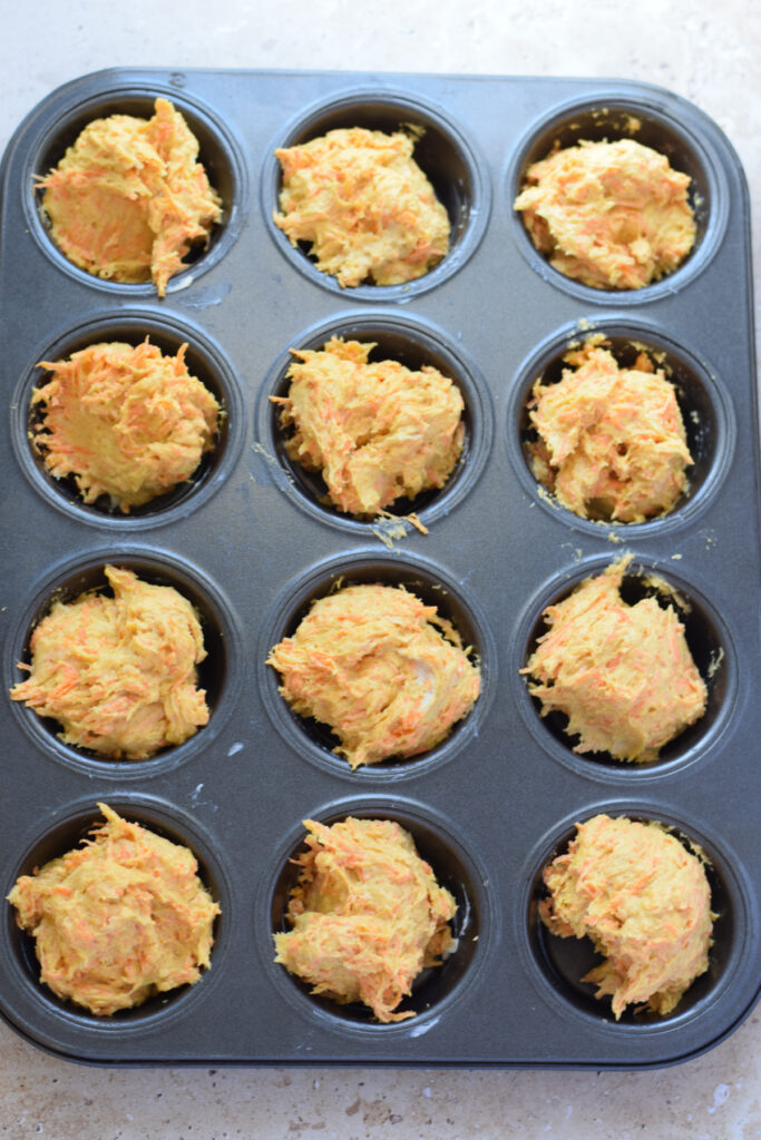 Muffins ready to bake.