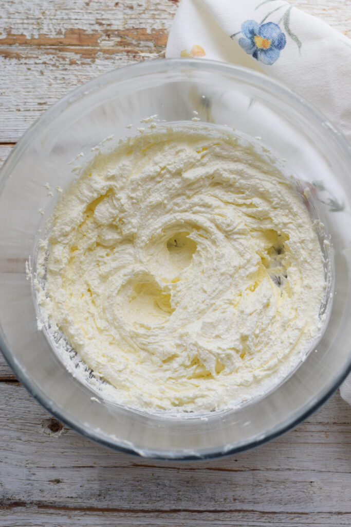 Whipped butter and sugar.