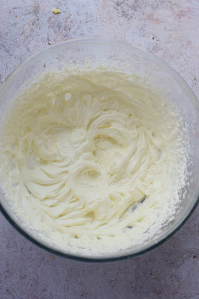 Whipped cream in a bowl.